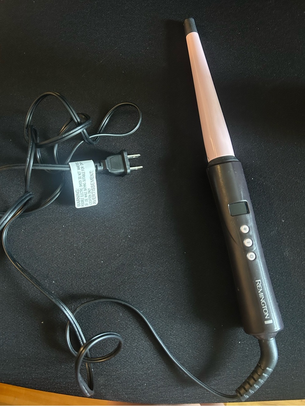Remington Pink and Black Tapered Curling Wand